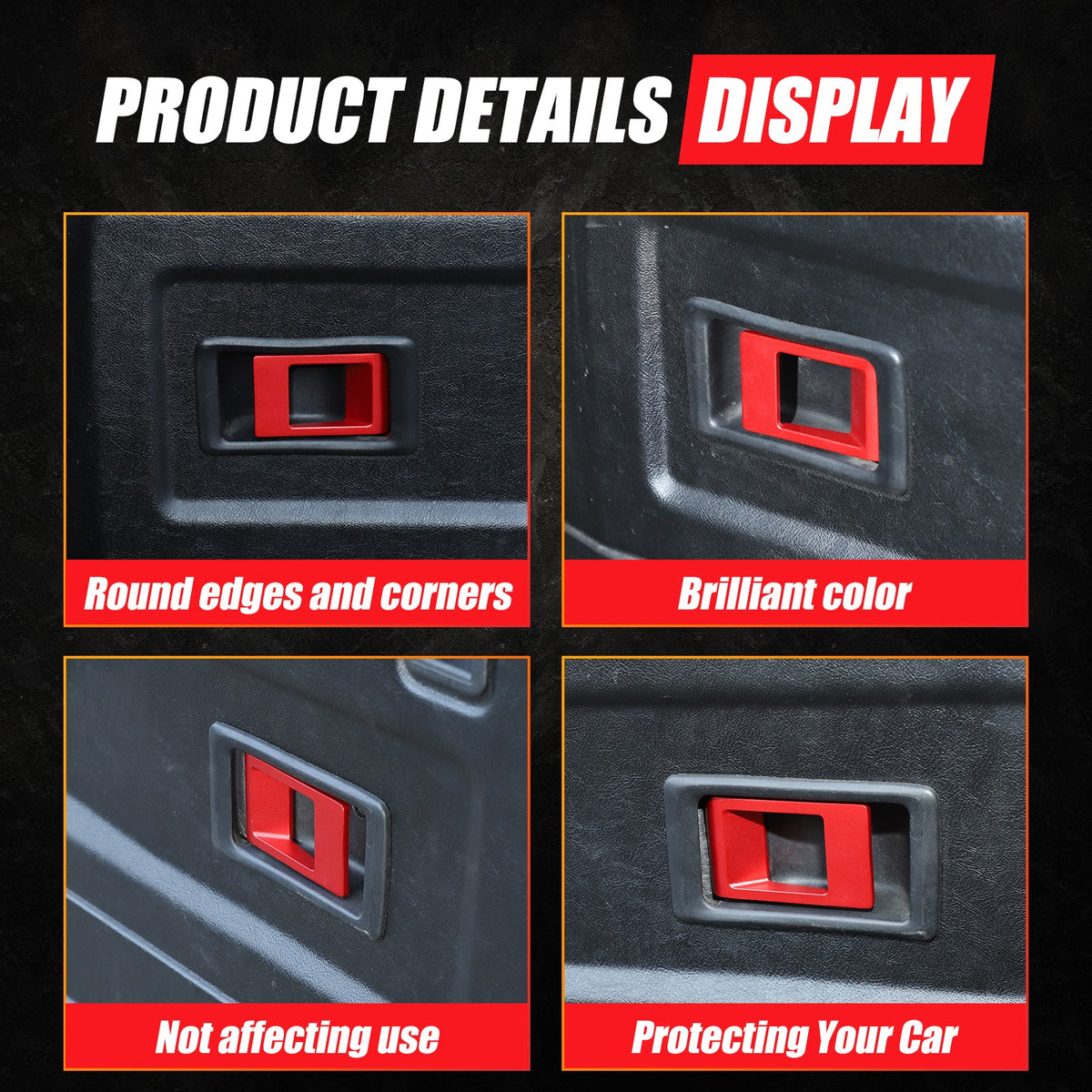 Replacement Red Steel Interior Door Handle For LR Defender L316 2004-2018 7