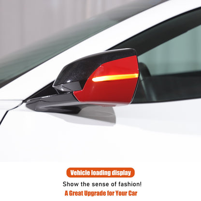 Sport Red ABS Exterior Side Mirror Bottom Cover Trim For Corvette C8 2020+ US 9