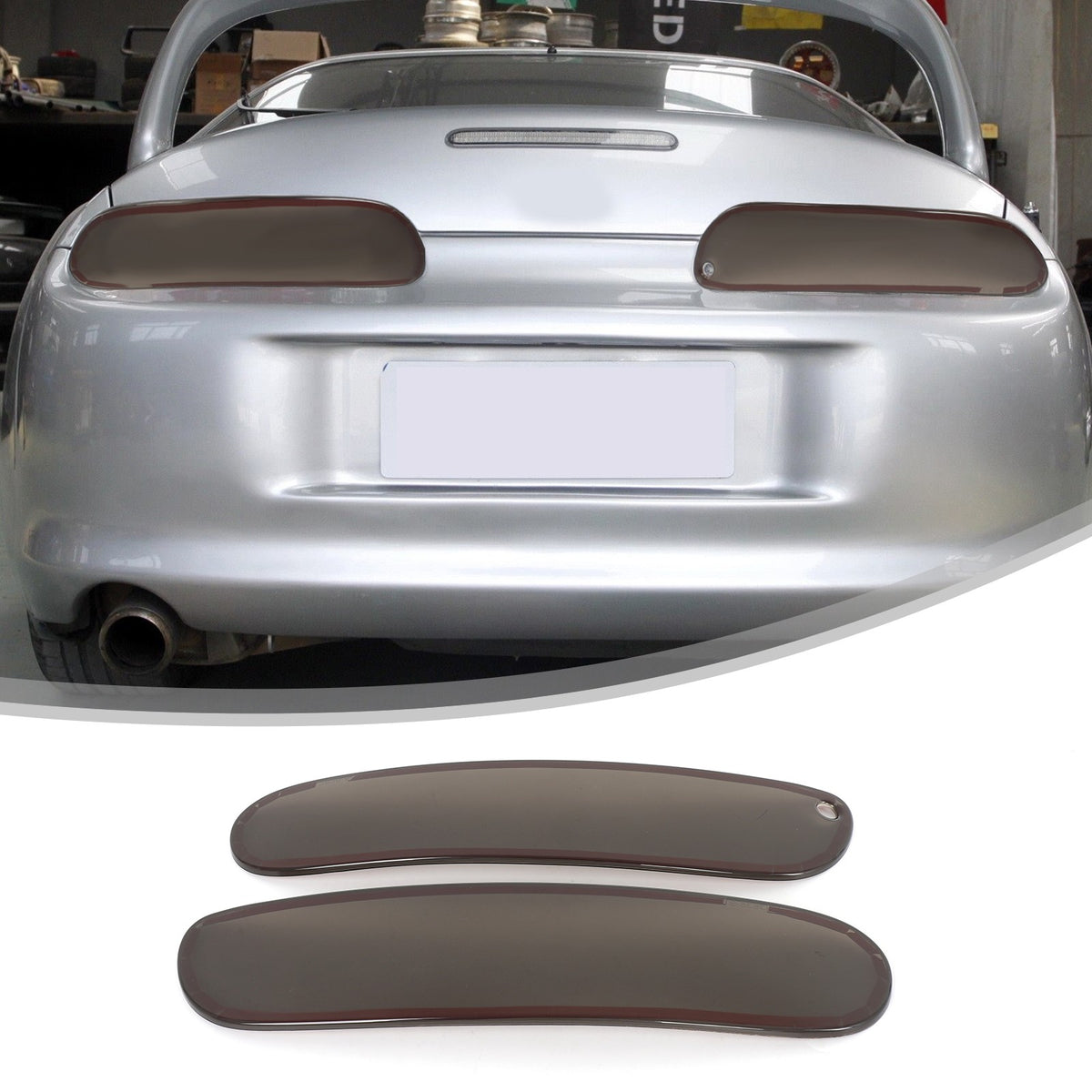 Smoked ABS Tail Light Smoke Housing Cover Trim for Toyota Supra 1993-2002 16