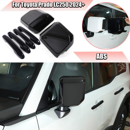 Glossy Black Door Handle & Rearview Mirror Cover For Lexus GX GX550 24-26 1