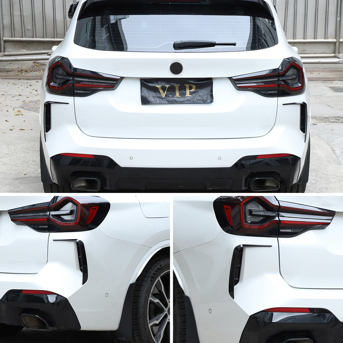 Glossy Black Front & Rear Bumper Trim Set For BMW X3 X4 G01 G02 M Sport 2022+ 14