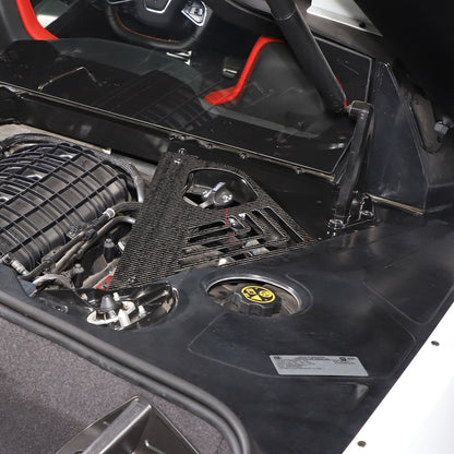 Gloss Real Carbon fiber Engine Bay Side Panel Cover Overlay For Corvette C8 20+ 5