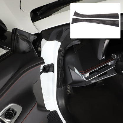 Real Carbon Fiber Inner Interior Door Pillar Trim For Corvette C8 2020+ 18