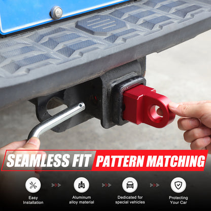 Red Aluminum Alloy Trailer Mount Receiver Hitch Tow Hook For Toyota Tacoma 16-22 1