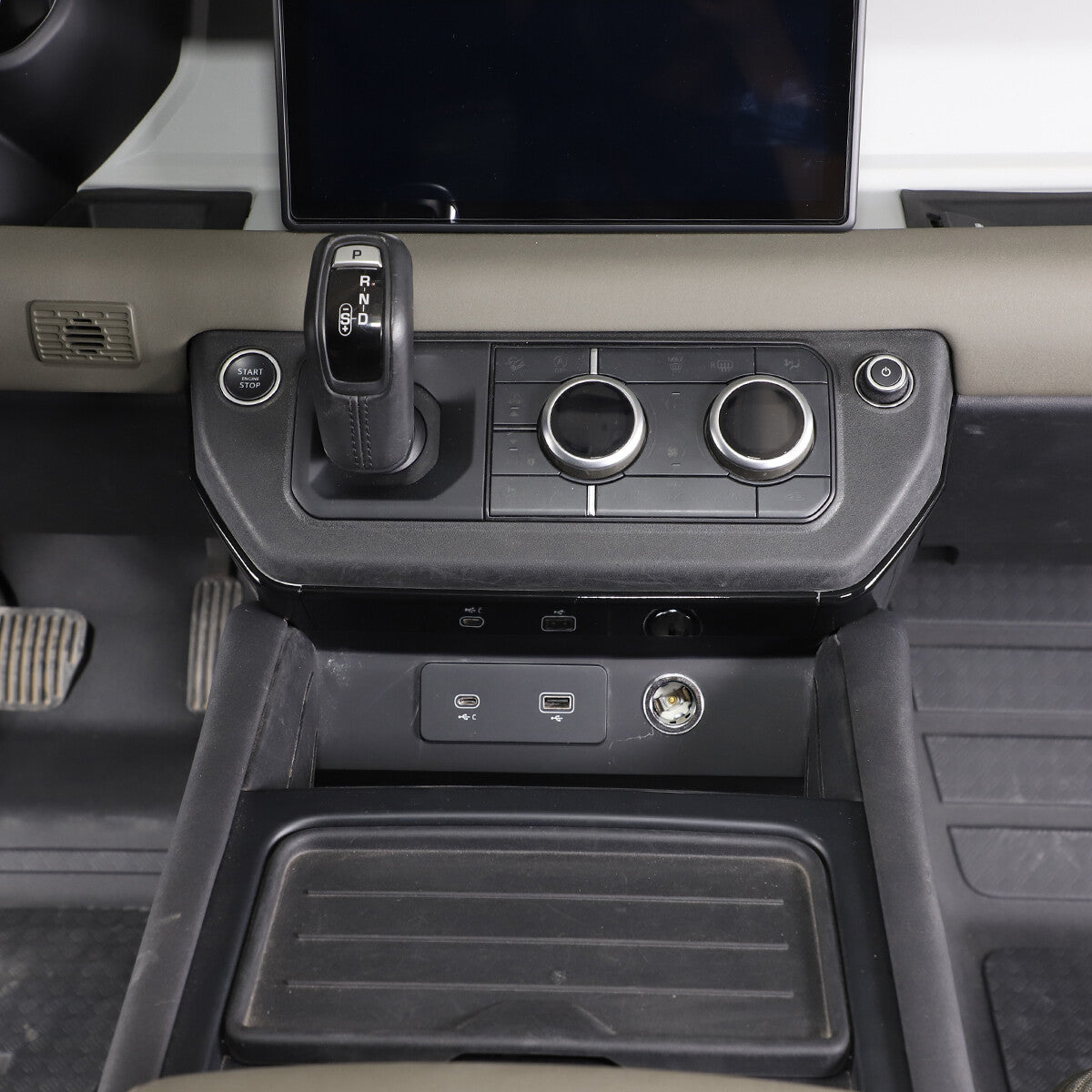Glossy Black Center Console Knee Side Cover Trim For Land Rover Defender 2022-23 7