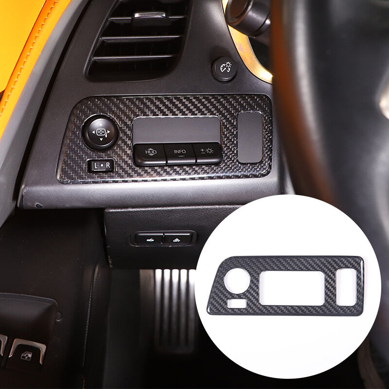 Real Carbon Fiber Interior Dashboard Trim Cover Decor Kit For Corvette C7 14-19 19