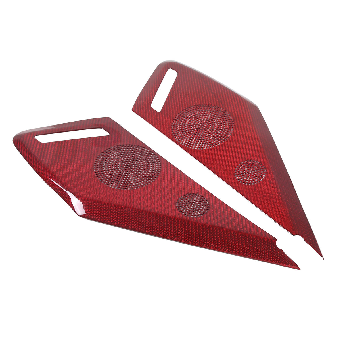 Red Carbon Door Sound Speaker Cover Trim For Corvette C8 2020 2021 2026 2026 18