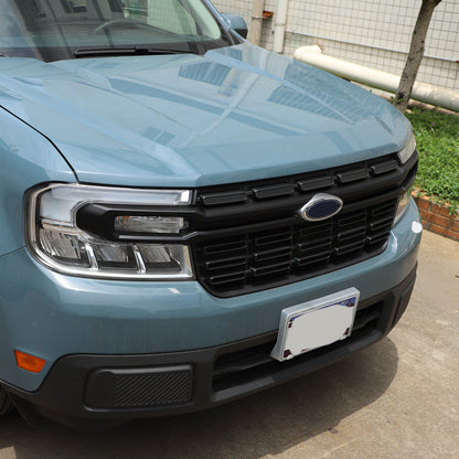 Matte Black Front Bumper Protect Grille Cover Trim For Ford Maverick 2022-24 US 9