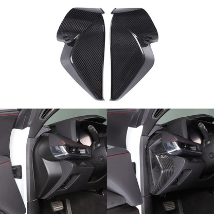 Real Carbon Fiber Interior Door Pillar Trim Cover For Corvette C8 2020+ 1