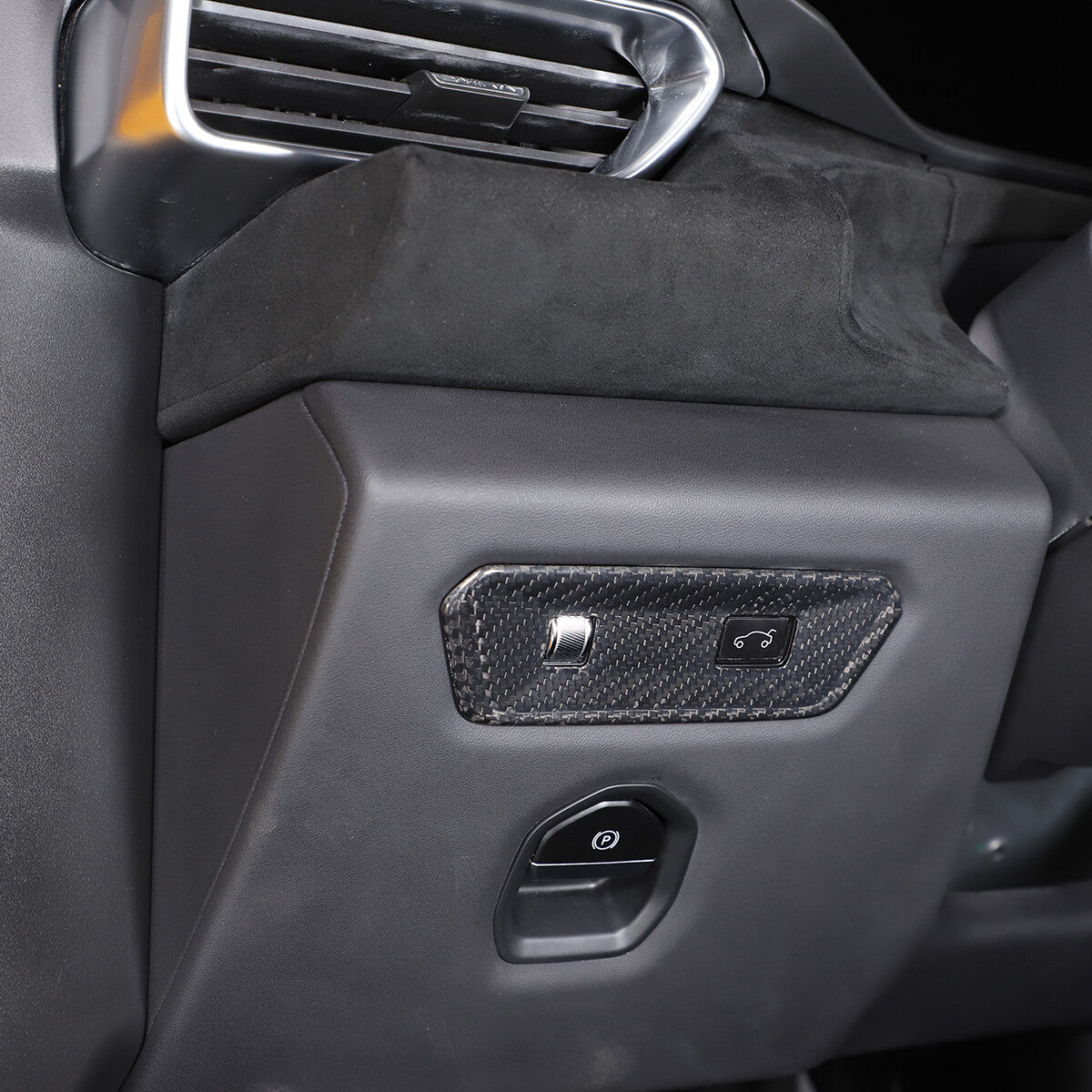 Real Carbon fiber Door Tailgate Switch Button Cover Trim For Lotus EMIRA 2021-25 2