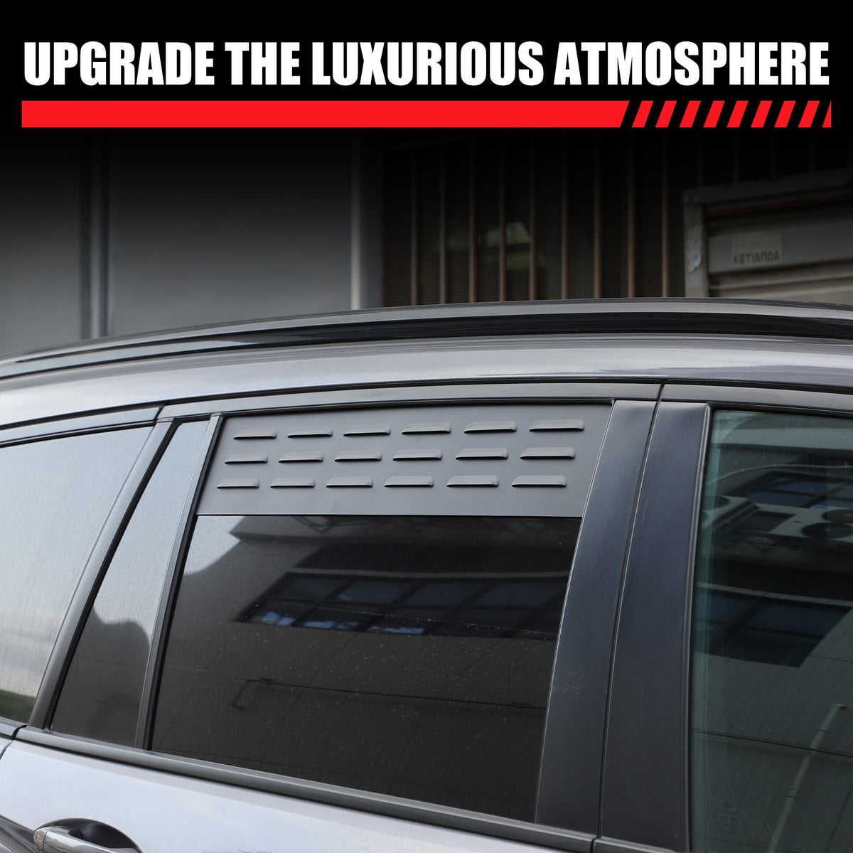 Aluminum Rear Door Window Louver Air Vent Panel Trim For Honda Pilot 2016-2022 23
