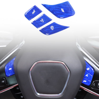 Blue Real Carbon Fiber Full Interior Set Decor Trim Kit for Corvette C8 20-25 - Variants 21-25 32