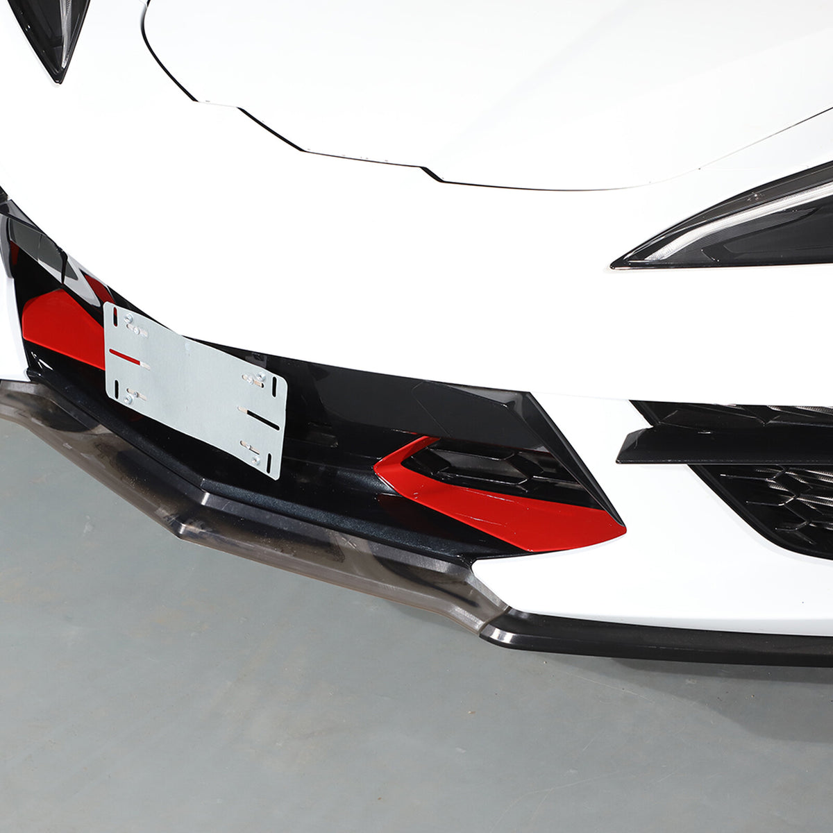 Red Front Side Air Intake Vent Grille Cover Trim For Corvette C8 20-25 US 13