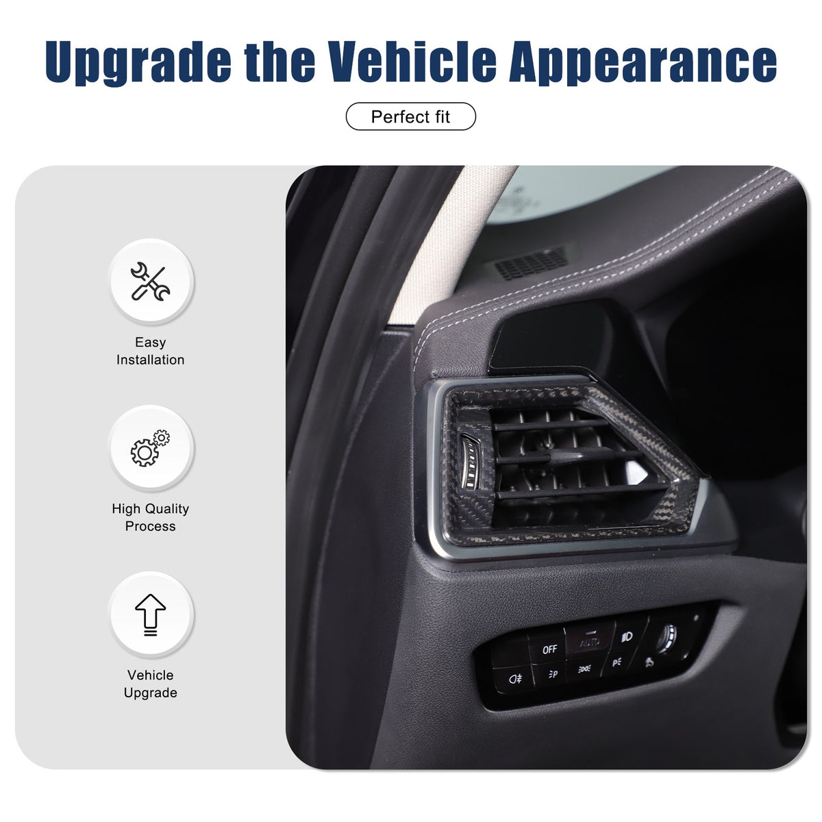 Real Carbon Fiber Side Air Vent Outlet Trim For BMW 3 Series G20 G21 20-22 7