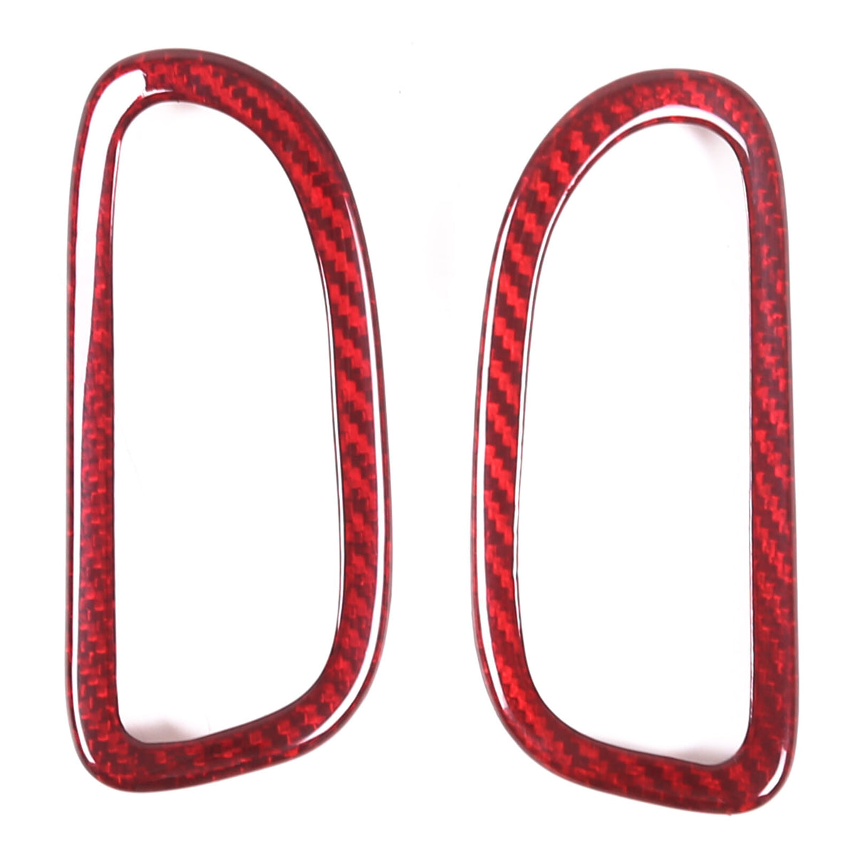 Red Carbon Fiber Interior A-pillar Speaker Frame Trim For Corvette C6 2005-2013 13