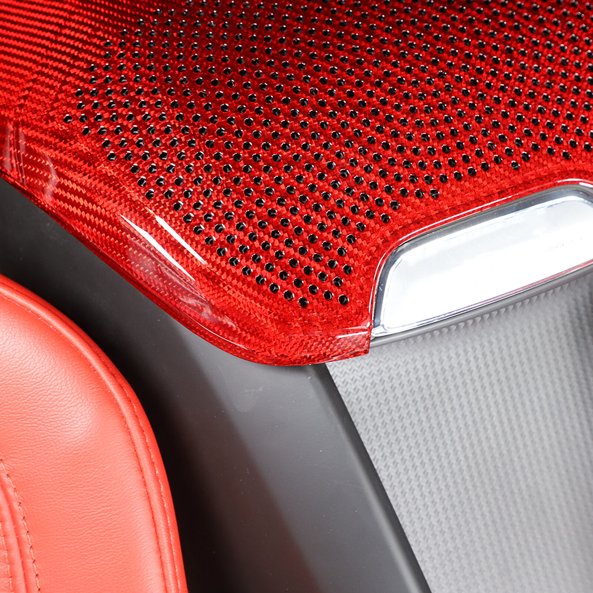 Real Carbon Fiber Rear Speaker Upper Trim Cover For Corvette C8 Coupe 20-26 14