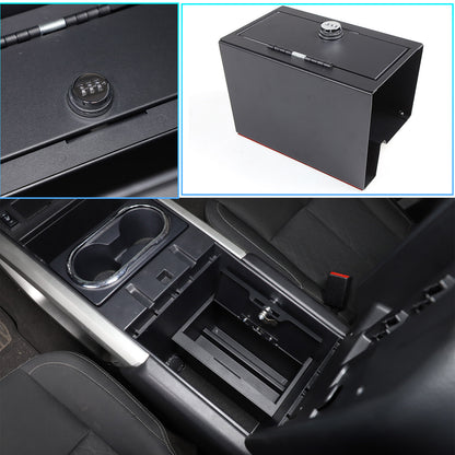 Center Console Safe GUN Storage Lock Box W/ TRAY For Nissan Titan 2016-2023 1