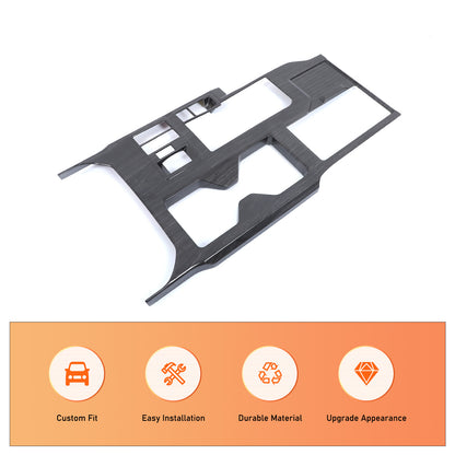 Black Wood Grain Center Console Gear Panel Trim for Toyota Prado LC250 24+ 13