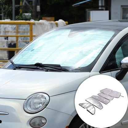 Full Side Window Sun Shield Privacy Sunshade 6pcs Cover For Fiat 500 2011-2022 2