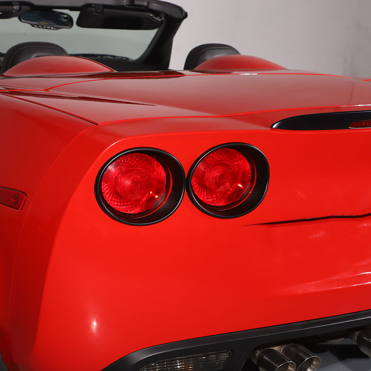 Matte Black Tail Light Lamp Cover Trim Ring Overlay For Corvette C6 2005-2013 14