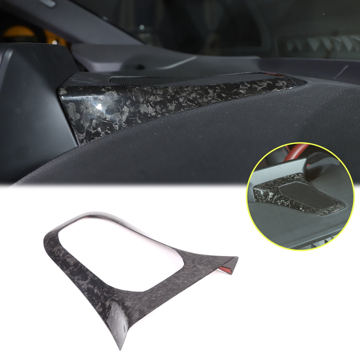 Forged Real Carbon Fiber Dashboard Speaker Trim Cover For Toyota Supra A90 2019+ 8