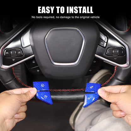 Blue Real Carbon Fiber Full Interior Set Decor Trim Kit for Corvette C8 20-25 - Variants 21-25 49