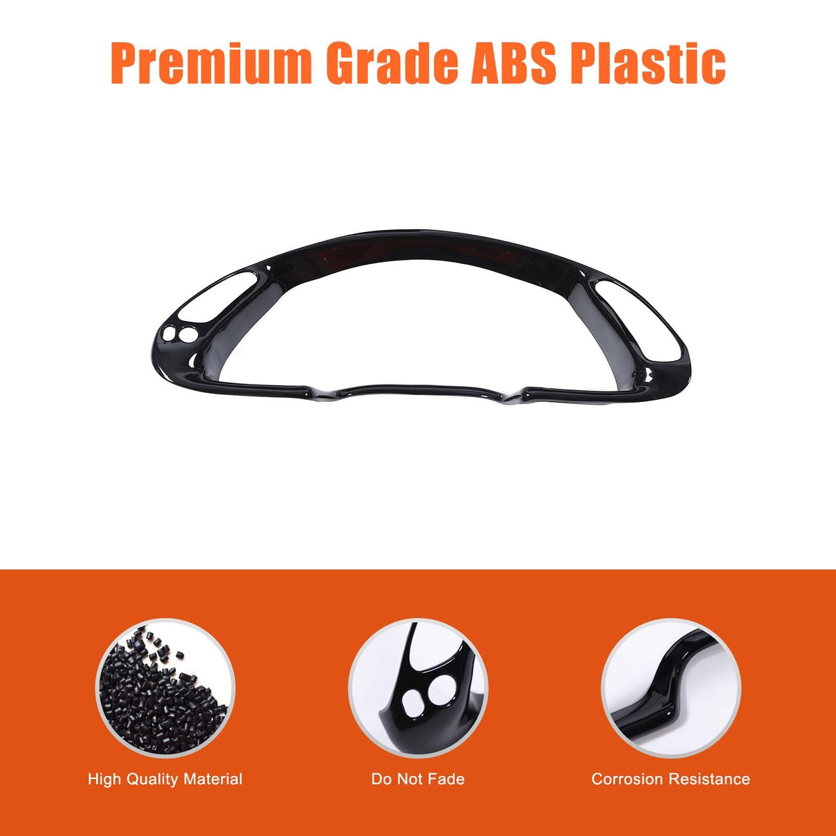 ABS Piano Black Interior Dashboard Frame Trim Cover For Corvette C5 1998-2004 10