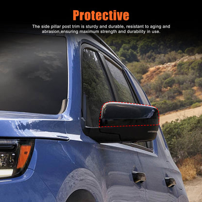 ABS Matte Black Exterior Rearview Mirror Cover Trim For Honda Pilot 2023-2024 20