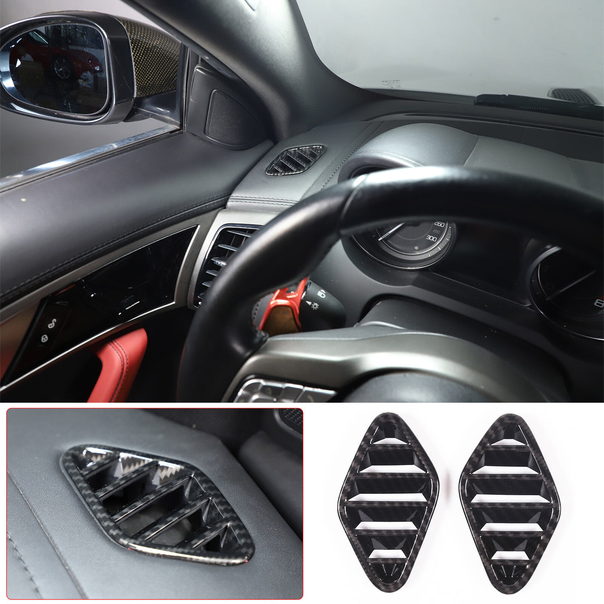 ABS Carbon Fiber Interior Full Set Cover Trim Kit For Jaguar F-type X152 2013-25 - Styles 1-5 14