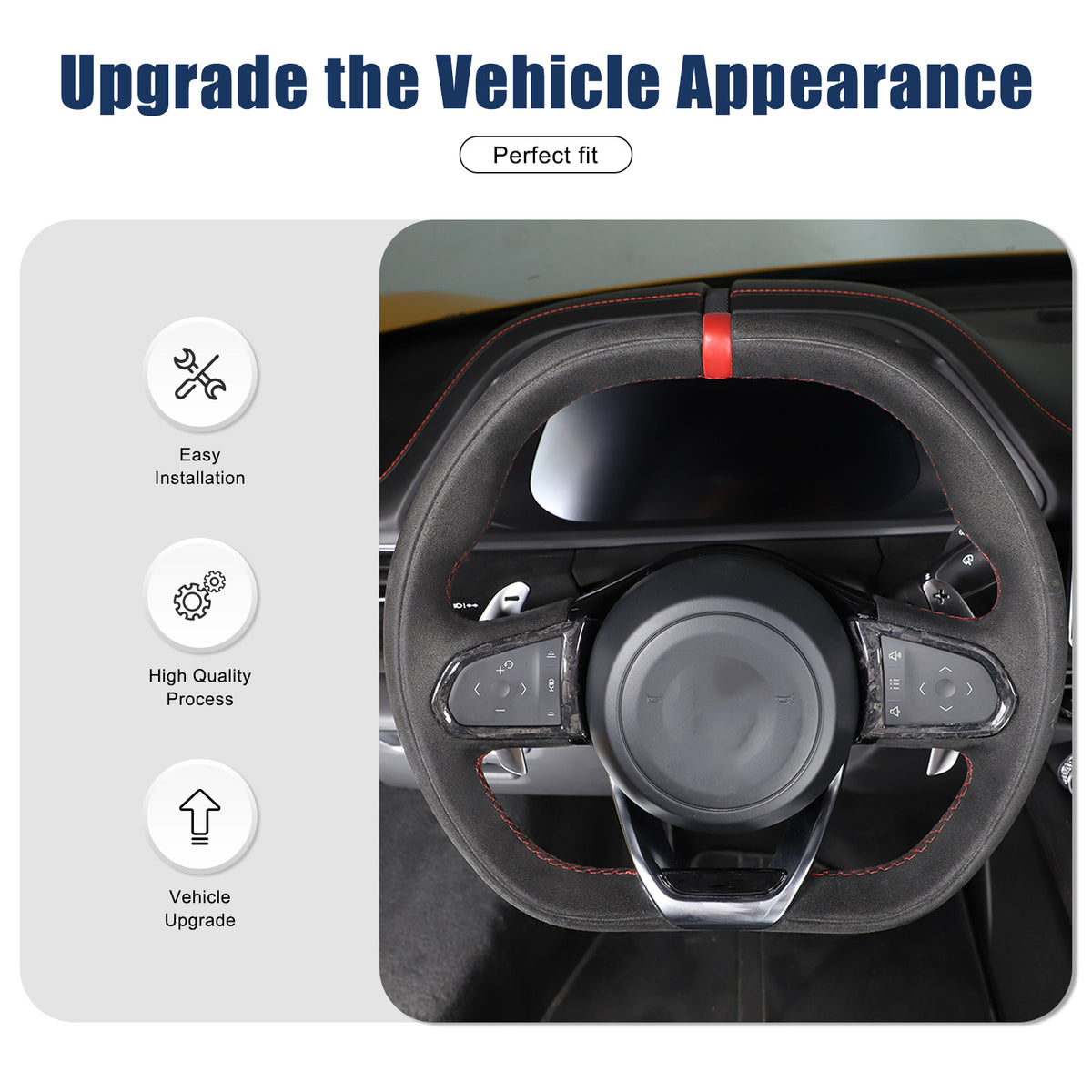 Forged Real Carbon fiber Steering Wheel Button Cover Trim For Lotus EMIRA 21-25 24