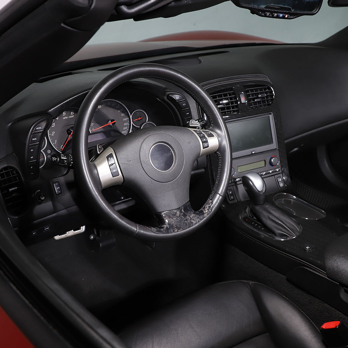 Forged Real Carbon Fiber Steering Wheel Lower Cover Trim For Corvette C6 2005-13 14