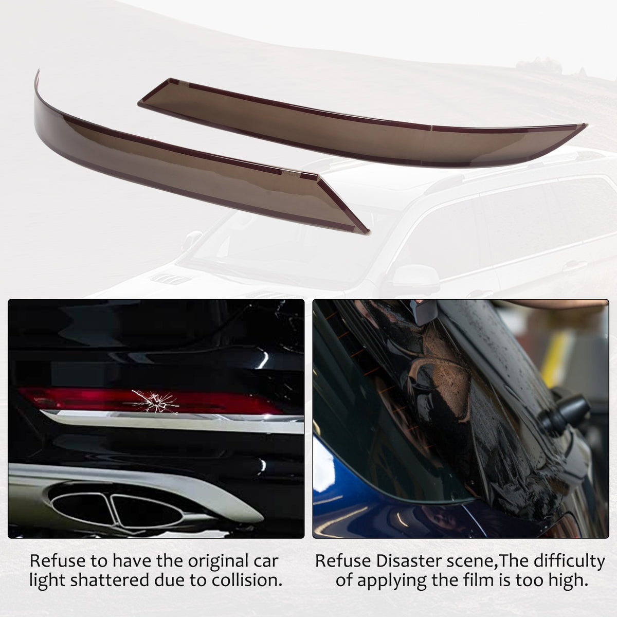 Smoked Black Rear Fog Light Lamp Trim Cover For Bentley Bentayga 2021-23 US 20