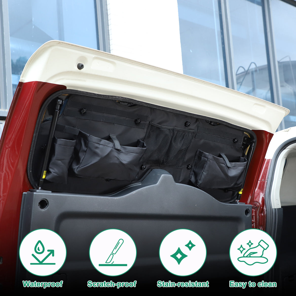 Tailgate Rear Door Window Trunk Storage Bag Organizer For Toyota FJ Cruiser 07+ 6