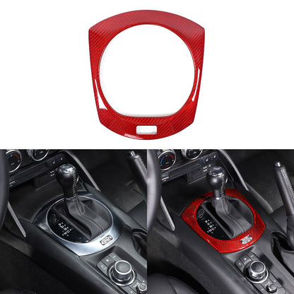 Red Real Carbon Fiber Center Gear Panel Cover Trim For mazda MX5 MX-5 Miata 16+ 10