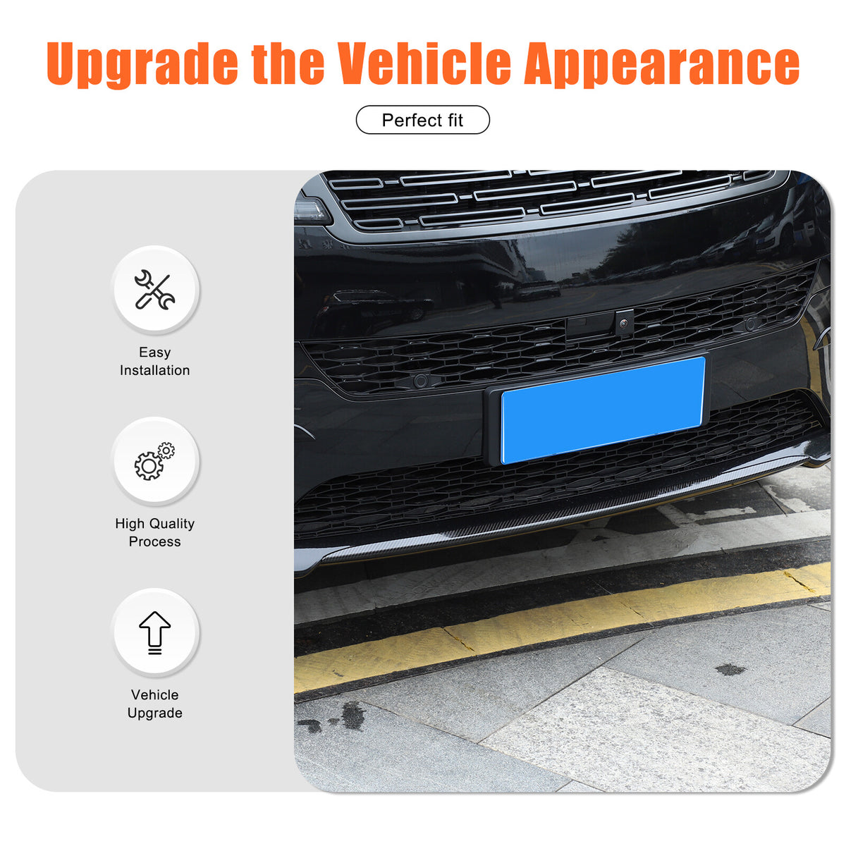 ABS Carbon Fiber Front Center Bumper Trim For LR Range Rover Sport L461 2023+ US 19