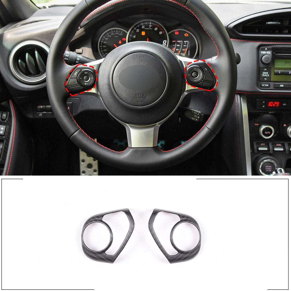 Matte Real Carbon Fiber Interior Center Trim Set For GR86/Subaru BRZ 2022+ 114