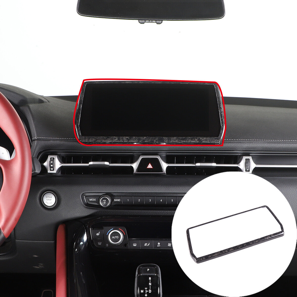 Forged Real Carbon Fiber Interior Full Trim Cover Set For Toyota Supra A90 2019+ 8