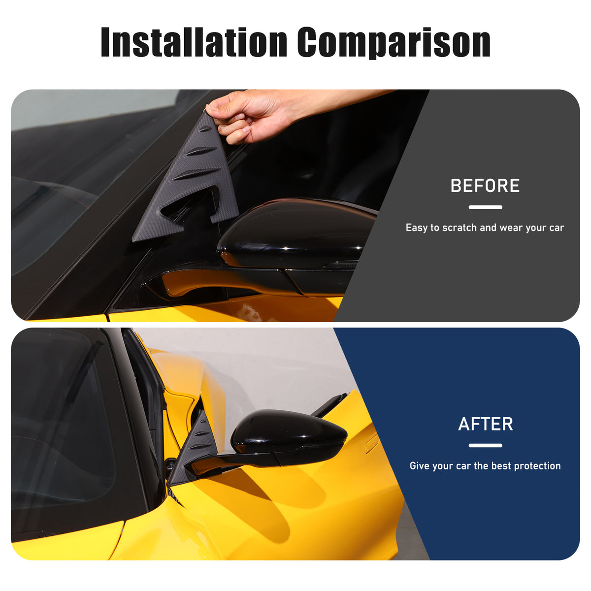 Matte Real Carbon fiber Window A Pillar Triangle Cover Trim for Lotus EMIRA 21+ 7