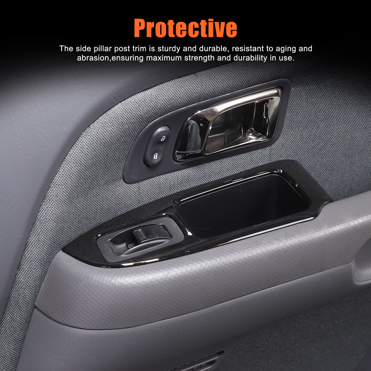 Glossy Black Window Lift Switch Button Trim Frame For Honda Pilot 2003-2008 15