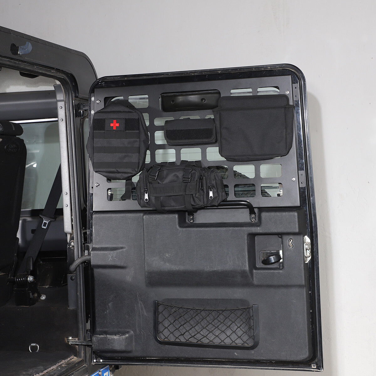 Tailgate Rear Window Trunk Storage Molle Panel For LR Defender 90 110 2004-2019 2