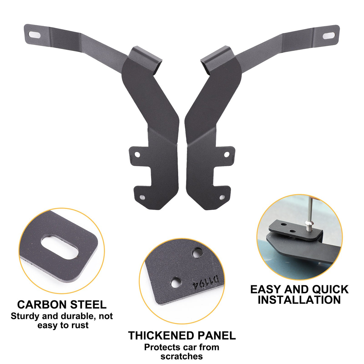 Carbon Steel Hood Light Mount Bracket Holder For Ford Maverick 2022+ US 22