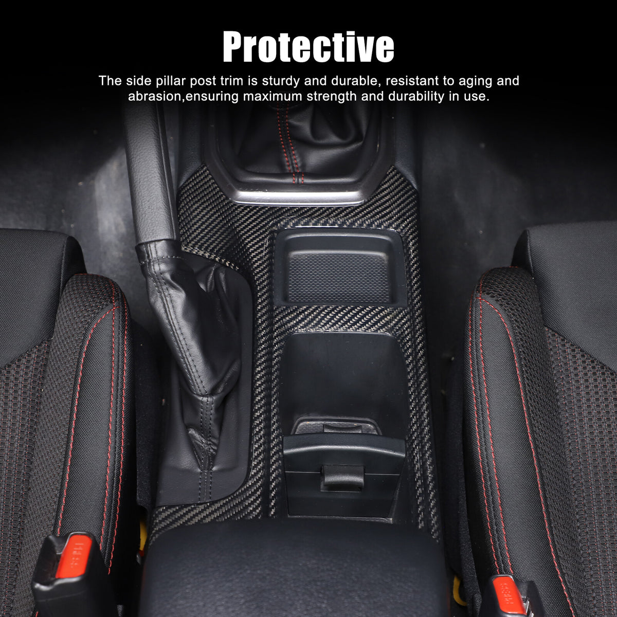 Real Carbon Fiber Console Gear Shift Panel For Subaru WRX STI VB S4 MT 2022 2024 17