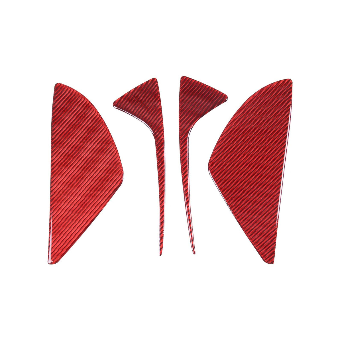 Red Soft Carbon Fiber Interior Decor Trim Kit Cover Set For Corvette C8 20-25 179