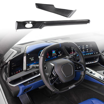 Real Dry Carbon Fiber Interior Center Trim For Corvette C8 2026+ Stingray ZR1 24