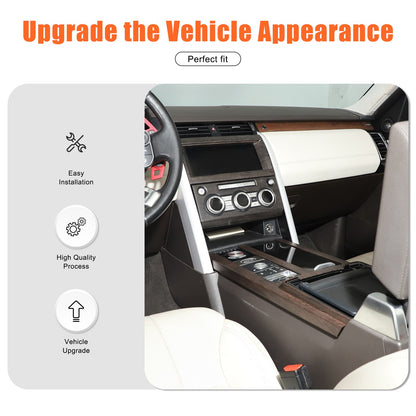3pcs Wood Grain Center Console Trim Kit For Land Rover Discovery 5 L462 2017-20 22