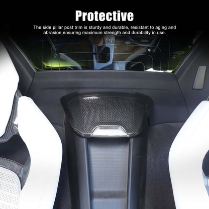 Real Carbon Fiber Rear Charger Speaker Cover Trim For Corvette C8 Convertible 13