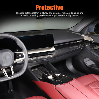 Carbon Fiber Console Dashboard Panel Trim Cover For BMW 5 Series G60 i5 24+ US 14