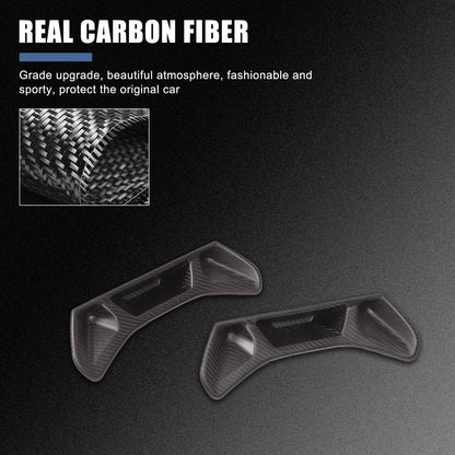Matte Real Carbon Fiber Seat Back Trim Cover For Toyota Supra A90 2019+ 4