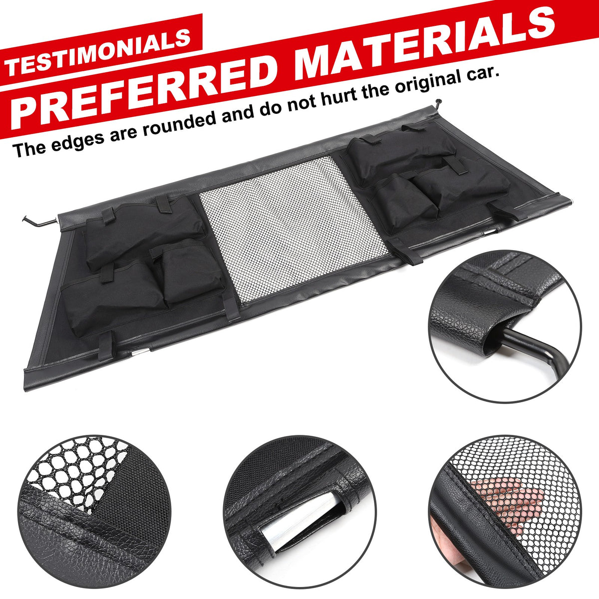 Trunk Divider Net Storage Bag Box Tray For Land Rover Discovery 5 L462 2017+ 7