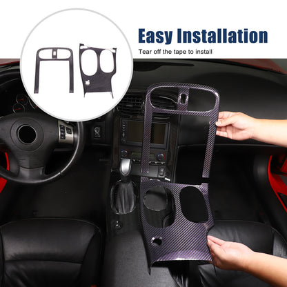 Real Carbon Fiber Interior Center Console Gear Trim For Corvette C6 2005-2013 20